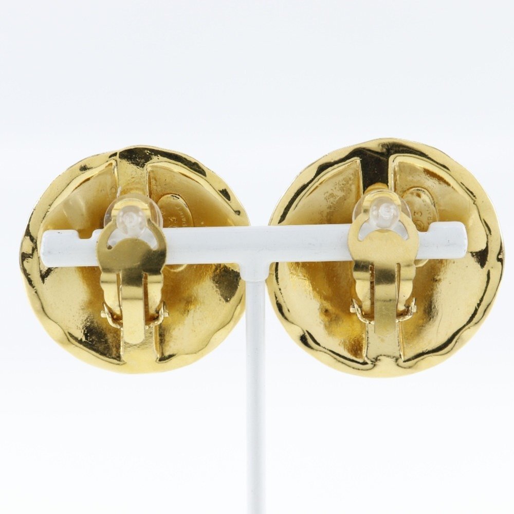 CHANEL Authentic Vintage Gold Logo Earrings - Picture 3 of 7